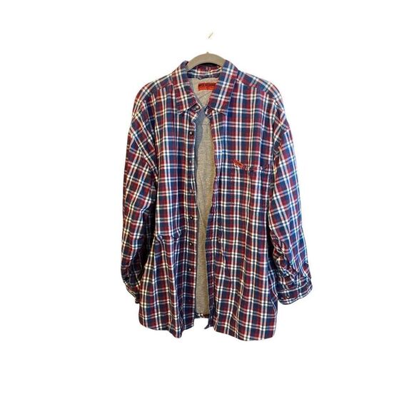 Wolverine men’s fully lined flannel plaid, long sleeve button down shirt S/XL - Picture 1 of 5